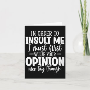 Womens Funny Sarcastic Speak The Truth Offensive Card