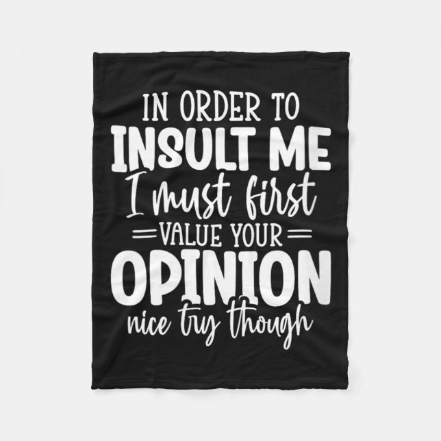 Womens Funny Sarcastic Speak The Truth Offensive Fleece Blanket (Front)
