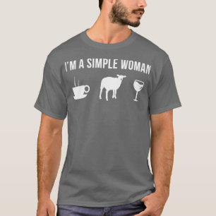 Womens Funny Sheep Farmer Simple Woman T-Shirt