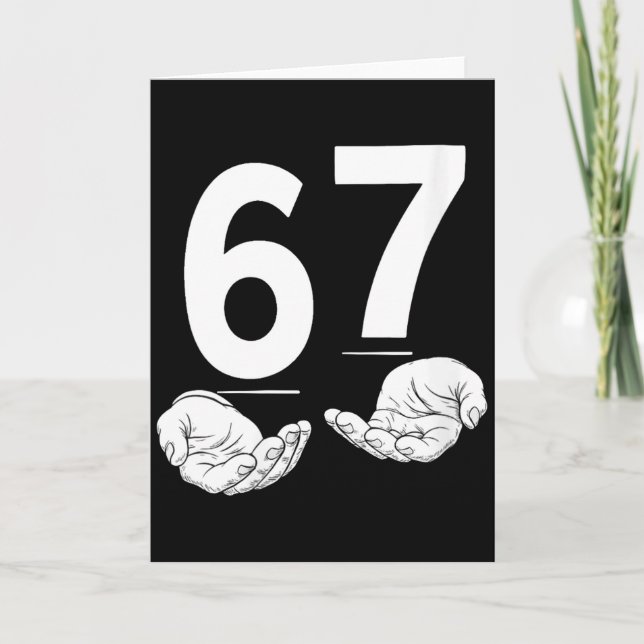 Womens Funny Six Seven 6 7 Meme Gen Alpha Slang 6  Card (Front)
