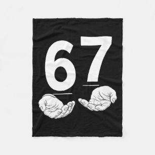 Womens Funny Six Seven 6 7 Meme Gen Alpha Slang 6  Fleece Blanket