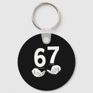 Womens Funny Six Seven 6 7 Meme Gen Alpha Slang 6  Key Ring