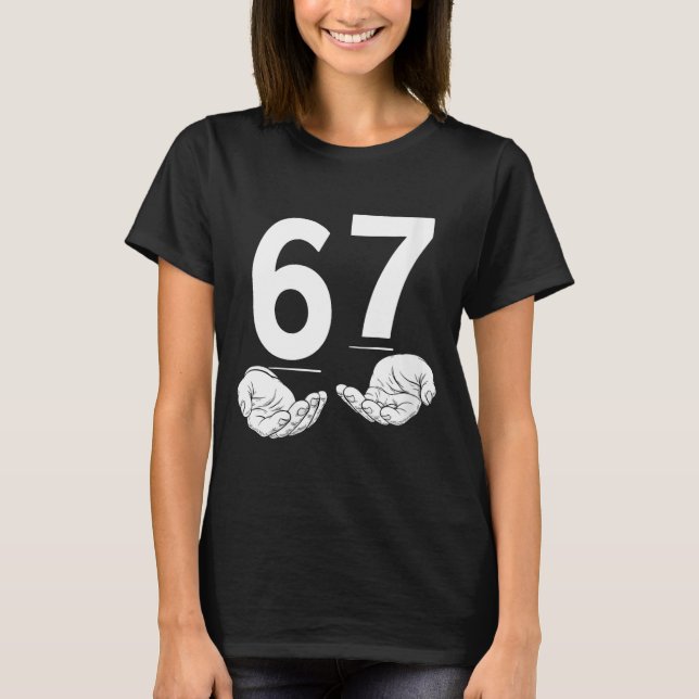 Womens Funny Six Seven 6 7 Meme Gen Alpha Slang 6  T-Shirt (Front)