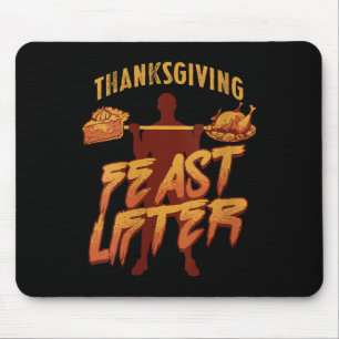 Womens Funny Thanksgiving Workout Bodybuilding Gym Mouse Pad