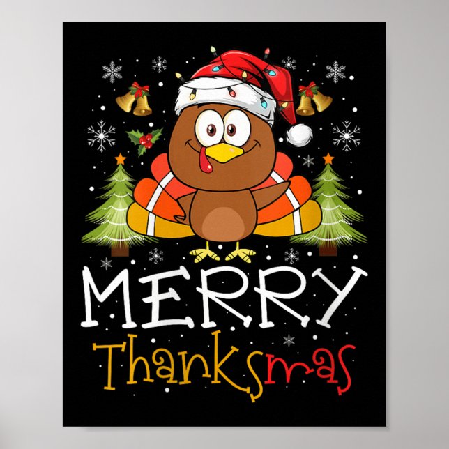 Womens Funny Thanksmas 2025 Merry Thanksmas Thanks Poster (Front)