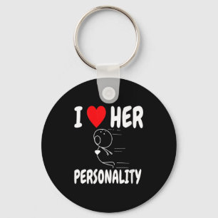 Women's Funny Valentine's Day Couple Matching I Lo Key Ring