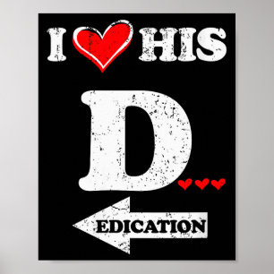 Womens Funny Valentines Day Couple Matching I Love Poster