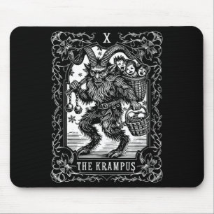 Womens Funny Vintage The Krampus Tarot Card Gothic Mouse Pad