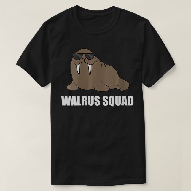 Womens Funny Walrus Team Walrus Walrus Squad VNeck T-Shirt (Design Front)
