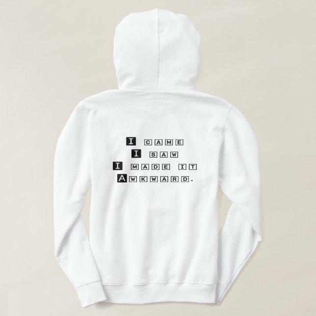 Womens funny wine quote birthday Wifey/Husby  Hoodie (Design Back)