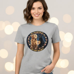 Women's Furry Soulmate Dog Cat Valentine's T-Shirt Tri-Blend Shirt