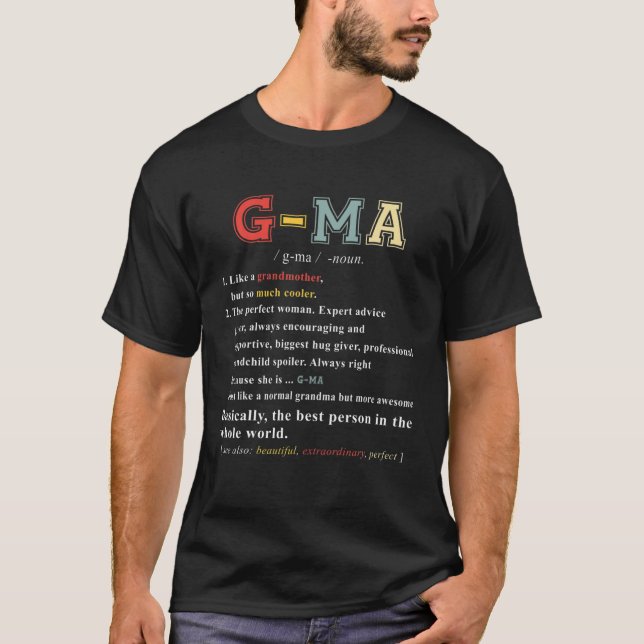 Womens G-Ma Funny Grandmother Definition Mother's T-Shirt (Front)