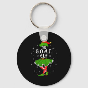 Womens G.o.a.t Elf Christmas Family Girls Women El Key Ring