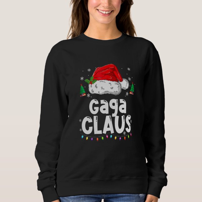 Womens Gaga Claus , Family Matching Gaga Claus Paj Sweatshirt (Front)