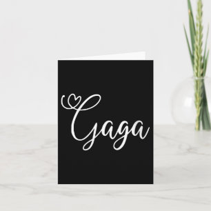 Womens Gaga Cute Heart Grandma V-neck  Card