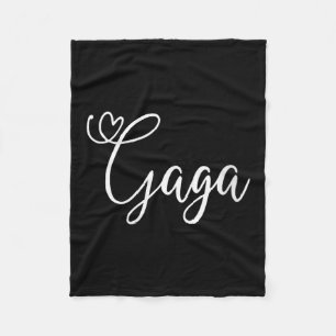 Womens Gaga Cute Heart Grandma V-neck  Fleece Blanket