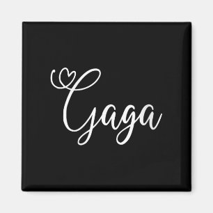 Womens Gaga Cute Heart Grandma V-neck  Magnet