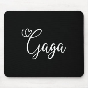 Womens Gaga Cute Heart Grandma V-neck  Mouse Pad