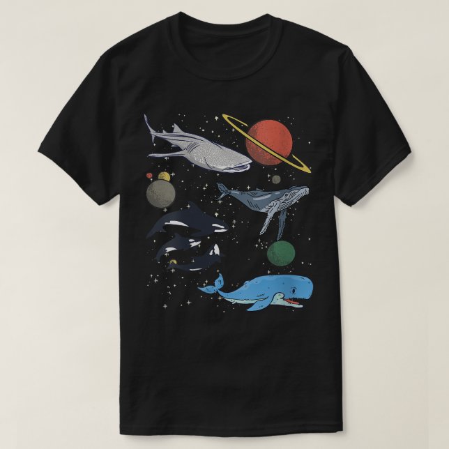 Womens Galay Space Whale Shark Beluga Humpback Oce T-Shirt (Design Front)