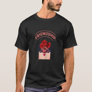 Womens Galentines Day Outfit Women Friendship Hear T-Shirt