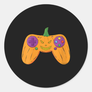 Womens Gaming Thanksgiving Turkey Gamer Video Game Classic Round Sticker