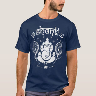 Womens Ganesh Lucky Elephant Peacock Feather & Lot T-Shirt