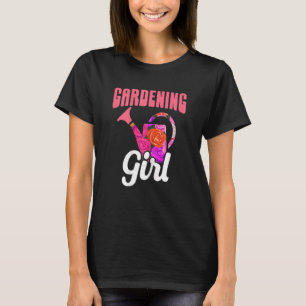 Womens Gardening Girl Watering Can Nature Plants F T-Shirt