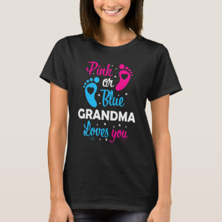 Womens Gender Reveal Grandma Grandmother Family T-Shirt