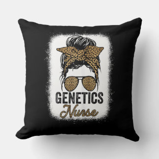Womens Genetics Nurse Appreciation Day Leopard For Cushion