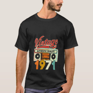 Womens Genuine Radio Cassette Born In 1971 50 Year T-Shirt