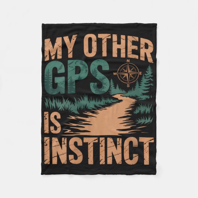 Womens Geocaching Hiking Funny V-neck  Fleece Blanket (Front)