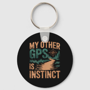 Womens Geocaching Hiking Funny V-neck Key Ring
