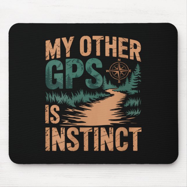 Womens Geocaching Hiking Funny V-neck  Mouse Pad (Front)