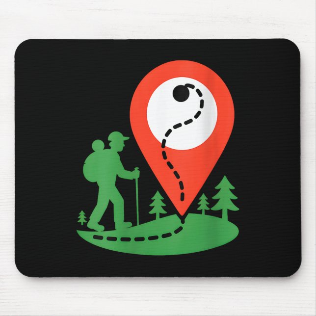 Womens Geocaching Hiking V-neck  Mouse Pad (Front)