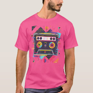 Womens Geometric Cassette Tape Design 90S Rb T-Shirt