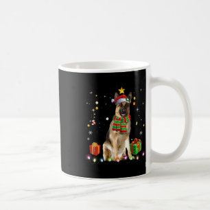 Womens German Shepherd Dog Tree Christmas Sweater Coffee Mug
