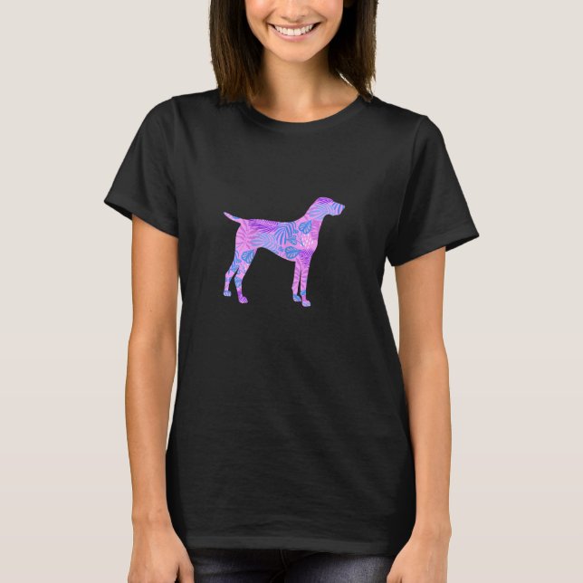 Womens German Shorthair Pointer Silhouette Mum Dad T-Shirt (Front)