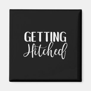 Womens Getting Hitched Bride And Groom Fancy Weddi Magnet