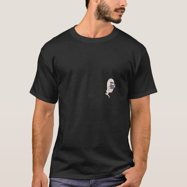 Womens Ghost Book Reader Halloween Ghost Reading F T-Shirt (Front)