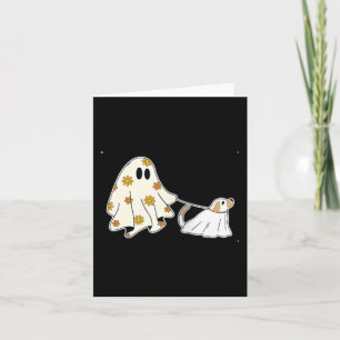 Womens Ghost Dog Dog Lovers Halloween V-Neck Card
