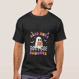 Womens Ghost Read More Books Cute Halloween Book R T-Shirt
