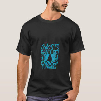 Womens Ghosts Can t Get Enough Cupcakes V Neck T-Shirt