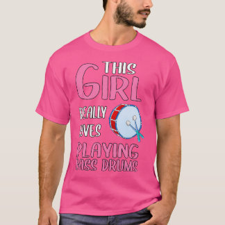 Womens Gift This Girl Really Loves Playing Bass Dr T-Shirt
