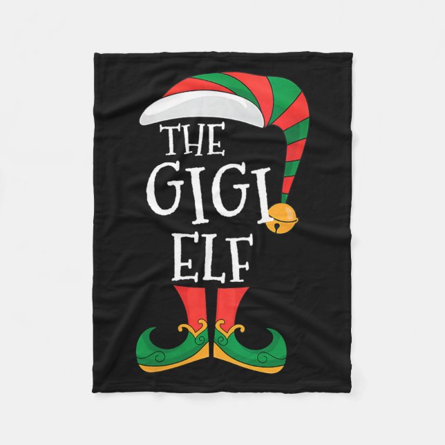 Womens Gigi Elf Xmas Matching Pajamas Group Christ Fleece Blanket (Front)