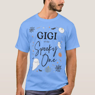 Womens Gigi of the Spooky One First Birthday Blue  T-Shirt