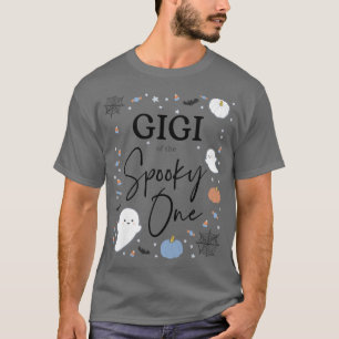 Womens Gigi of the Spooky One First Birthday Blue T-Shirt