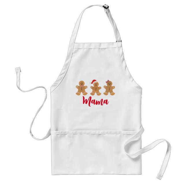 Womens Gingerbread Trio Apron, Adult Apron (Front)