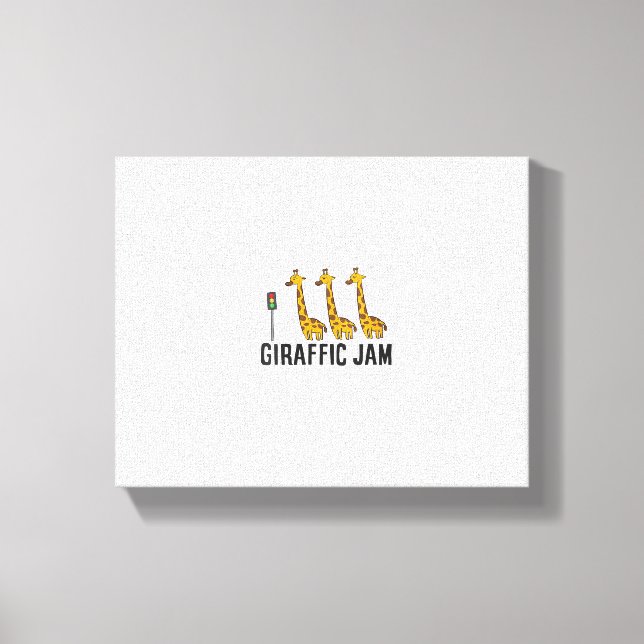 Womens Giraffic Jam Funny Giraffe Giraffe Pun Cute Canvas Print (Front)