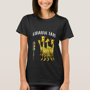 Womens Giraffic Jam Giraffe Animal Traffic Pun Zo T-Shirt