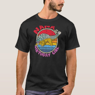 Womens Girl Birthday I Nana I Ankylosaurus I Famil T-Shirt